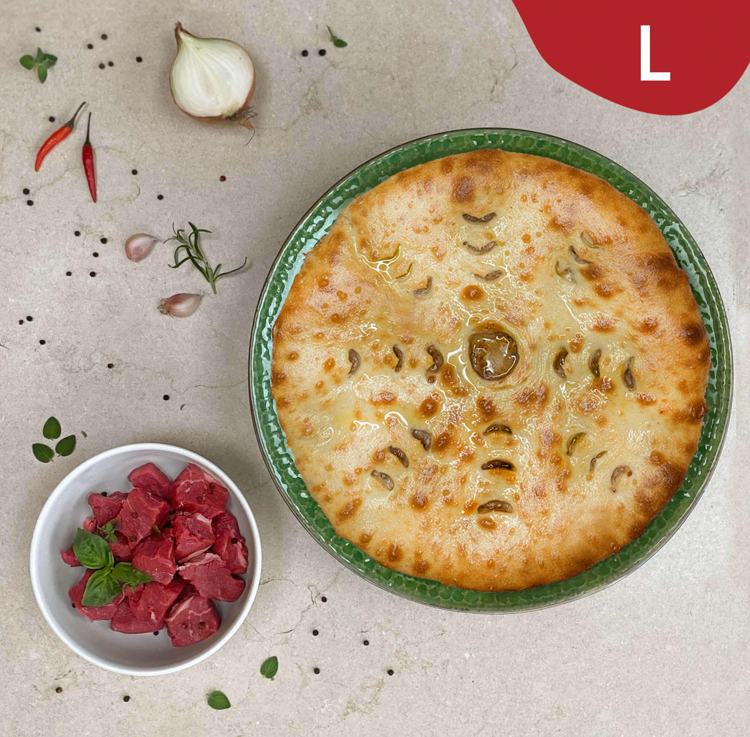 Fiddjin - Large Ossetian pie with mince beef
